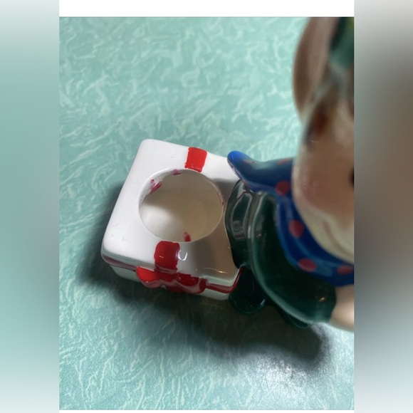 Vintage 60's MCM Napco Ceramic Christmas Elf Candle Holders Decor 1253 Japan - Picture 6 of 8